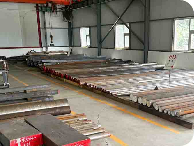 Corner of Steel Material Storage Area